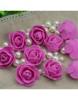 50 sztuk/partia sztuczne Mini pianka pe kwiat róży Handmade DIY dekoracje ślubne DIY Scrapbooking sztuczny kwiat pocałunek Ball