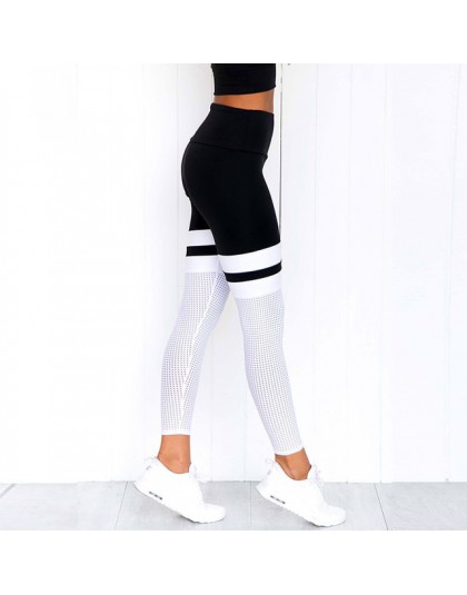 Legginsy damskie Fitness dorywczo spodnie do ćwiczeń ołówek elastyczne spodnie gradientowe Legging Skinny leginsy gotyckie siatk