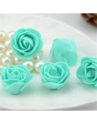50 sztuk/partia sztuczne Mini pianka pe kwiat róży Handmade DIY dekoracje ślubne DIY Scrapbooking sztuczny kwiat pocałunek Ball