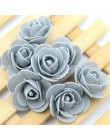 50 sztuk/partia sztuczne Mini pianka pe kwiat róży Handmade DIY dekoracje ślubne DIY Scrapbooking sztuczny kwiat pocałunek Ball