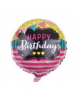 30 Paterns 5 sztuk 18-cal okrągły balon foliowy wszystkiego najlepszego z okazji urodzin nadmuchiwane balony z helem dekoracja u