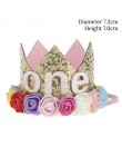Dzieci 1. Dekoracja urodzinowa 1-letnia korona Baby Boy girl 1 pierwsze urodziny balon Garland Baby Shower zaopatrzenie firm