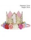Dzieci 1. Dekoracja urodzinowa 1-letnia korona Baby Boy girl 1 pierwsze urodziny balon Garland Baby Shower zaopatrzenie firm