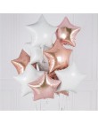 12 sztuk Baby Shower 18 cali różowe białe gwiazdkowe balony z helem dziewczyny akcesoria na przyjęcie urodzinowe 1st Party Decor