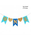 Dzieci 1. Dekoracja urodzinowa 1-letnia korona Baby Boy girl 1 pierwsze urodziny balon Garland Baby Shower zaopatrzenie firm