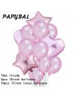 12 sztuk Baby Shower 18 cali różowe białe gwiazdkowe balony z helem dziewczyny akcesoria na przyjęcie urodzinowe 1st Party Decor