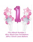 Dzieci 1. Dekoracja urodzinowa 1-letnia korona Baby Boy girl 1 pierwsze urodziny balon Garland Baby Shower zaopatrzenie firm