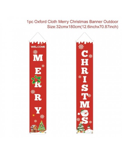 Huiran wesołych świąt ganek znak drzwi dekoracyjne Banner ozdoby świąteczne dla domu wiszące ozdoby świąteczne Navidad 2019