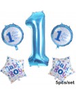 Dzieci 1. Dekoracja urodzinowa 1-letnia korona Baby Boy girl 1 pierwsze urodziny balon Garland Baby Shower zaopatrzenie firm