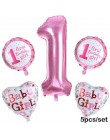 Dzieci 1. Dekoracja urodzinowa 1-letnia korona Baby Boy girl 1 pierwsze urodziny balon Garland Baby Shower zaopatrzenie firm