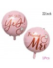 Chicinlife panna młoda być tematem balon foliowy Cupcake Topper Sash wieczór panieński diamentowy pierścionek foliowy balon słom
