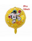 20 sztuk 10 cal miejsca impreza tematyczna balony astronauta rakieta z balonów foliowych z nadrukiem w gwiazdki lateksowe powiet