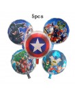 6 sztuk/zestaw pająk folia człowiek balony Avengers balon w kształcie cyfry dekoracje na imprezę urodzinową superbohater chłopie