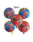 6 sztuk/zestaw pająk folia człowiek balony Avengers balon w kształcie cyfry dekoracje na imprezę urodzinową superbohater chłopie