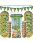 Zwierzę z dżungli zestaw balonów dekoracje na imprezę urodzinową dla dzieci zoo Safari balony ze zwierzętami jungle party akceso