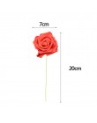 24 sztuk 7cm biała róża sztuczna pianka pe róża kwiatowa dekoracja ślubna bukiet ślubny scrapbooking, rzemiosło sztuczny kwiat D