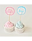 12/18/20 szt. Baby Shower Cupcake wykaszarki chłopiec dziewczyna chrzciny niebieskie dekoracje na imprezę urodzinową dzieci świą