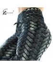 Legginsy damskie legginsy z wysokim stanem do treningu Fitness Feminina Jeggings legginsy z nadrukiem 3D 4 kolory