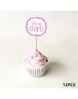 12/18/20 szt. Baby Shower Cupcake wykaszarki chłopiec dziewczyna chrzciny niebieskie dekoracje na imprezę urodzinową dzieci świą