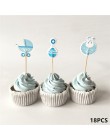 12/18/20 szt. Baby Shower Cupcake wykaszarki chłopiec dziewczyna chrzciny niebieskie dekoracje na imprezę urodzinową dzieci świą