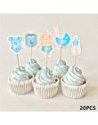 12/18/20 szt. Baby Shower Cupcake wykaszarki chłopiec dziewczyna chrzciny niebieskie dekoracje na imprezę urodzinową dzieci świą