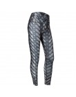Legginsy damskie legginsy z wysokim stanem do treningu Fitness Feminina Jeggings legginsy z nadrukiem 3D 4 kolory