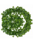 12 sztuk 2M sztuczny bluszcz zielony liść girlanda roślinna sztuczne pnącze Home Decor plastikowe Rattan string dekoracje ścienn