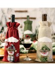 Noel 2019 najnowszy świąteczny pokrowiec na butelkę wina święty mikołaj Xmas ozdoby świąteczne dla domu Natal ozdoby obiadowe no