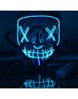 2020 Halloween maska LED maski oczyszczające wybory Mascara kostium impreza z dj-em zapalają maski świecą w ciemnym filmie Cospl