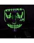 2020 Halloween maska LED maski oczyszczające wybory Mascara kostium impreza z dj-em zapalają maski świecą w ciemnym filmie Cospl