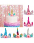 TAOUP 5pc jednorazowy tatuaż jednorożec naklejki z okazji urodzin jednorożec wystrój Baby Shower dziewczyna Unicornio Birthday P