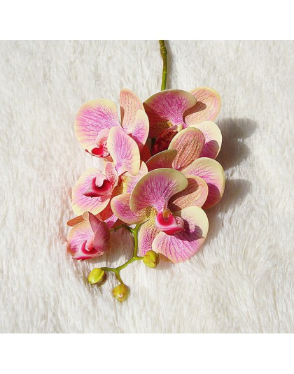 3D sztuczny motyl storczyki fałszywy Moth flor kwiat orchidei dla domu ślubna dekoracja prawdziwy dotyk Home Decor Flore