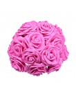 24 sztuk 7cm biała róża sztuczna pianka pe róża kwiatowa dekoracja ślubna bukiet ślubny scrapbooking, rzemiosło sztuczny kwiat D