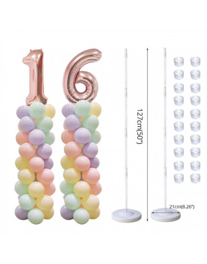 2 zestawy dla dorosłych dzieci balon na przyjęcie urodzinowe kolumna stojak ślub arch dekoracji Baby shower 100 sztuk lateksowe 
