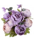Luyue sztuczne kwiaty ślubne Vintage europejski piwonia wieniec kwiaty ze sztucznego jedwabiu głowy domowe dekoracje świąteczne 