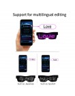 Magic Led z bluetooth okulary na imprezę kontrola aplikacji tarcza Luminous okulary USB Charge DIY kontrola aplikacji wielojęzyc