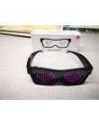 Magic Led z bluetooth okulary na imprezę kontrola aplikacji tarcza Luminous okulary USB Charge DIY kontrola aplikacji wielojęzyc