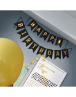 Złoto konfetti formularz e-maila znajdą balony 12 cal nadmuchiwany balon lateksowe czarne baner urodzinowy dekoracja urodzinowa 