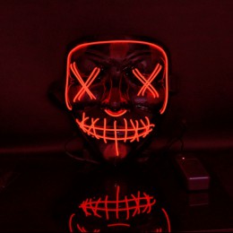 2020 Halloween maska LED maski oczyszczające wybory Mascara kostium impreza z dj-em zapalają maski świecą w ciemnym filmie Cospl