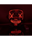 2020 Halloween maska LED maski oczyszczające wybory Mascara kostium impreza z dj-em zapalają maski świecą w ciemnym filmie Cospl