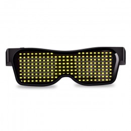 Magic Led z bluetooth okulary na imprezę kontrola aplikacji tarcza Luminous okulary USB Charge DIY kontrola aplikacji wielojęzyc
