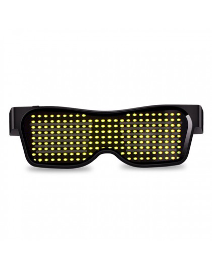 Magic Led z bluetooth okulary na imprezę kontrola aplikacji tarcza Luminous okulary USB Charge DIY kontrola aplikacji wielojęzyc