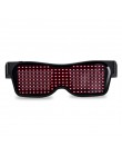 Magic Led z bluetooth okulary na imprezę kontrola aplikacji tarcza Luminous okulary USB Charge DIY kontrola aplikacji wielojęzyc