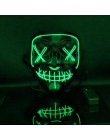 2020 Halloween maska LED maski oczyszczające wybory Mascara kostium impreza z dj-em zapalają maski świecą w ciemnym filmie Cospl
