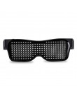 Magic Led z bluetooth okulary na imprezę kontrola aplikacji tarcza Luminous okulary USB Charge DIY kontrola aplikacji wielojęzyc