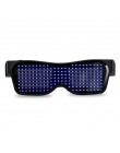 Magic Led z bluetooth okulary na imprezę kontrola aplikacji tarcza Luminous okulary USB Charge DIY kontrola aplikacji wielojęzyc