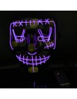 2020 Halloween maska LED maski oczyszczające wybory Mascara kostium impreza z dj-em zapalają maski świecą w ciemnym filmie Cospl