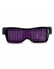 Magic Led z bluetooth okulary na imprezę kontrola aplikacji tarcza Luminous okulary USB Charge DIY kontrola aplikacji wielojęzyc