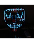 2020 Halloween maska LED maski oczyszczające wybory Mascara kostium impreza z dj-em zapalają maski świecą w ciemnym filmie Cospl