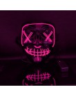 2020 Halloween maska LED maski oczyszczające wybory Mascara kostium impreza z dj-em zapalają maski świecą w ciemnym filmie Cospl